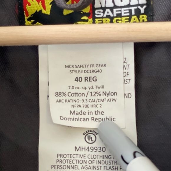 MCR Safety Flame Resistant Gear Deluxe Coverall  NWT size 40 REG - Picture 7 of 8